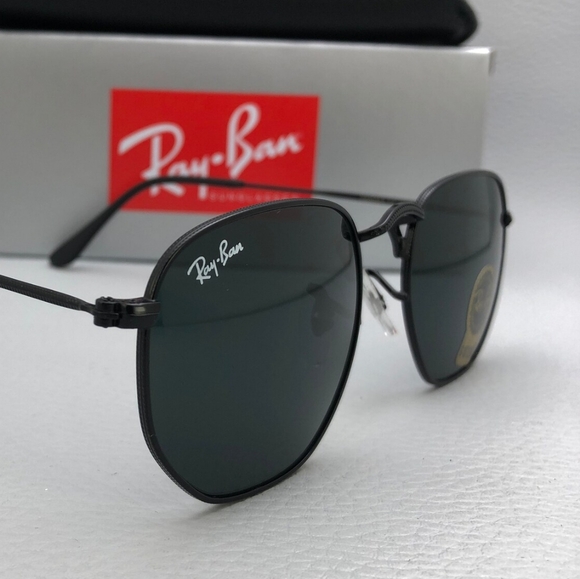 LIKE NEW RayBan Hexagonal RB3548 Black Ray ban Sunglasses - Picture 5 of 13